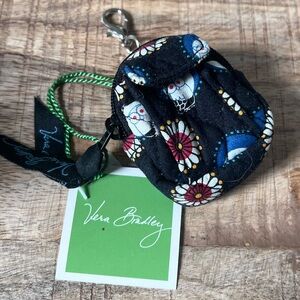 🦉💙 NWT Vera Bradley Charming Mini Night Owl Backpack Keychain